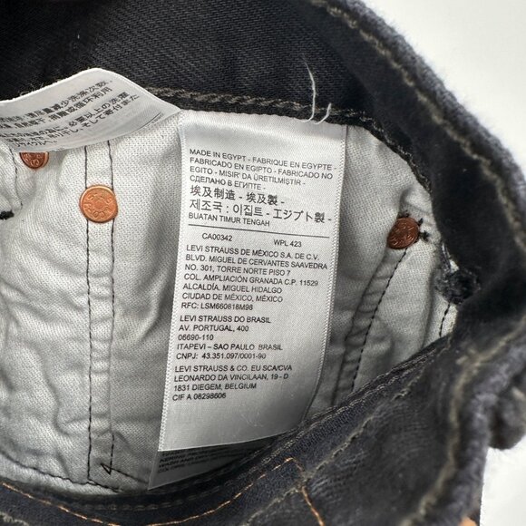 Levi's Men's 501 Jeans in Black size 33x29 100% Cotton Original Fit Straight Leg - Picture 10 of 11